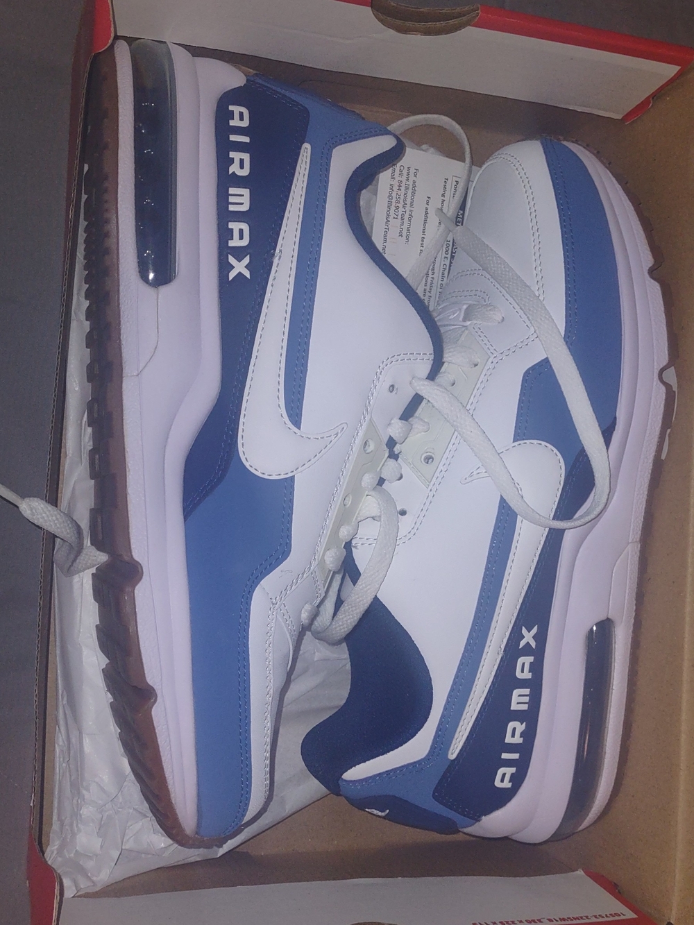 Nike Air Max LTD 3 Men's Size 9.5 White and Coastal Blue Sneakers